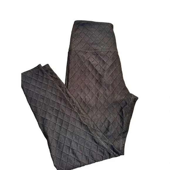 Beyond Yoga “Can’t  Quilt You” high rise Texture Yoga Pants/Leggings Black  M - Picture 4 of 7